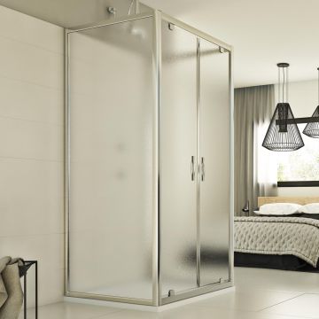 Box Doccia 3 lati 75x110x75 CM H198 stampato C mod. Cristal Trio 2 Ante