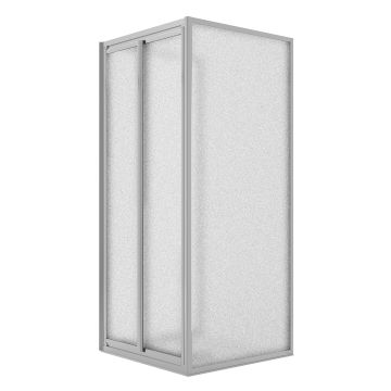Box Doccia 3 lati 70x100x70CM H198 Cristallo Stampato C 2 Fissi+Saloon 2 Ante Battente 100 mod. West
