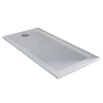 Piatto Doccia Slim 70x170x4 cm Rettangolare Acrilico Bordato Bianco Lucido mod. Flower