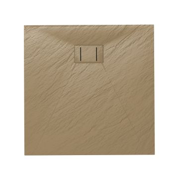Piatto Doccia 80x80x2,6 CM Quadrato Tortora Effetto Pietra mod. Blend