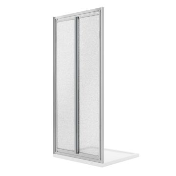 Porta Doccia 70CM H185 Cristallo Stampato C Apertura Saloon con Doppia Anta Battente mod. Clint