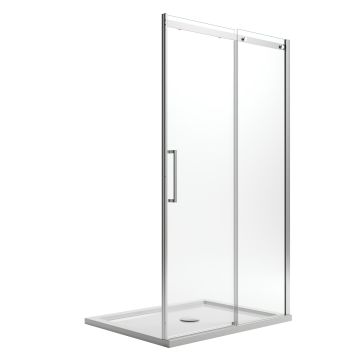Porta Doccia 100CM H200 Vetro Trasparente 8mm Versione Destra con Easy-Clean mod. Prime