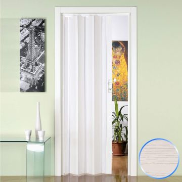 Porta a Soffietto da Interno in PVC Pino Bianco 88,5x214 cm mod. Luciana