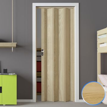 Porta a Soffietto da Interno in PVC Faggio 88,5x214 cm mod. Luciana