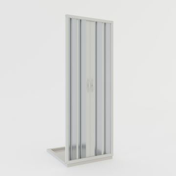 Porta doccia a soffietto in PVC per nicchia H 185 mod. Giglio con apertura centrale