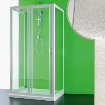 Box Doccia 3 lati 70x130x70 CM in Acrilico mod. Mercurio con apertura laterale