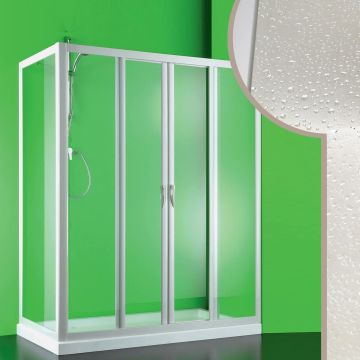 Box Doccia 80x120 CM in Acrilico mod. Mercurio 2 con apertura centrale