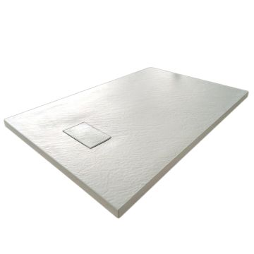Piatto Doccia 70x110x2,6 CM Rettangolare Bianco Effetto Pietra mod. Strong