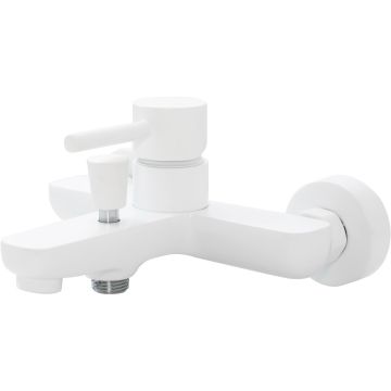 Miscelatore esterno doccia con kit doccia Bianco opaco con Leva monocomando mod. MM