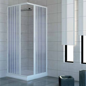 Box doccia 70x80 in PVC mod. Acquario con apertura centrale