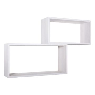 Mensole da parete rettangolari Set di 2 pz colore Rovere imperiale mod. Bislungo