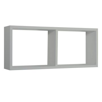 Mensola da parete 2 scomparti colore Grigio sasso 70x30 cm mod. Morgana