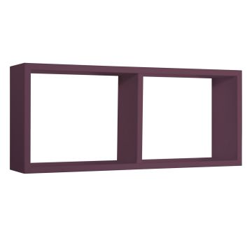 Mensola da parete 2 scomparti colore Viola 70x30 cm mod. Morgana