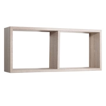 Mensola da parete 2 scomparti colore Rovere sagerau 70x30 cm mod. Morgana