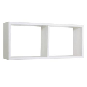 Mensola da parete 2 scomparti colore Rovere sbiancato 70x30 cm mod. Morgana