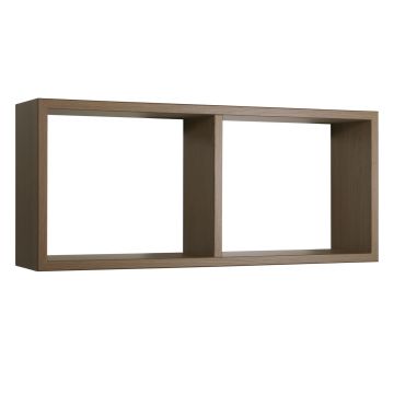 Mensola da parete 2 scomparti colore Rovere tabacco 70x30 cm mod. Morgana