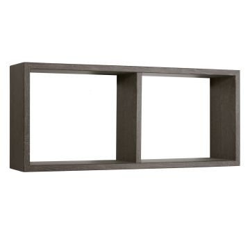 Mensola da parete 2 scomparti colore Rovere scuro 70x30 cm mod. Morgana