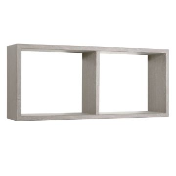 Mensola da parete 2 scomparti colore Rovere grigio nuovo 70x30 cm mod. Morgana