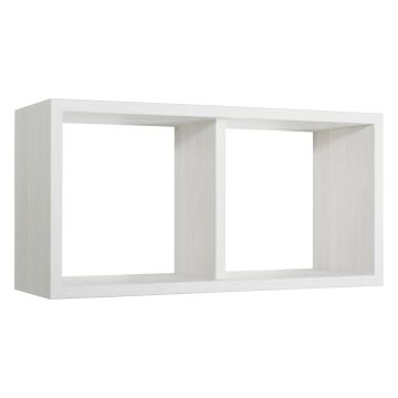 Mensola da parete 2 scomparti colore Rovere sbiancato 70x30 cm mod. Morgana Maxi