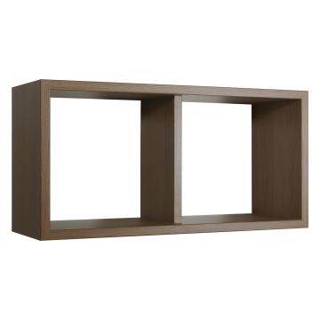 Mensola da parete 2 scomparti colore Rovere tabacco 70x30 cm mod. Morgana Maxi