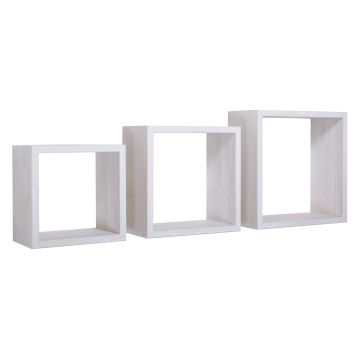 Mensole a cubo da parete set di 3 pz componibile colore Rovere imperiale mod. InCubo
