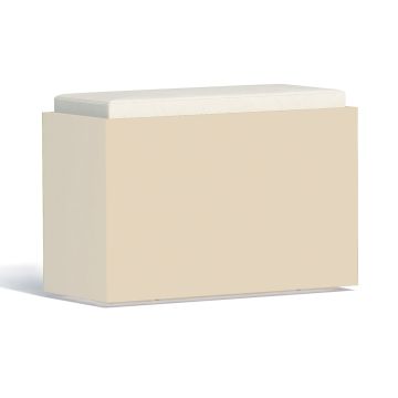 Panchetta Roomy In Resina Rettangolare 80x35 CM Bianco