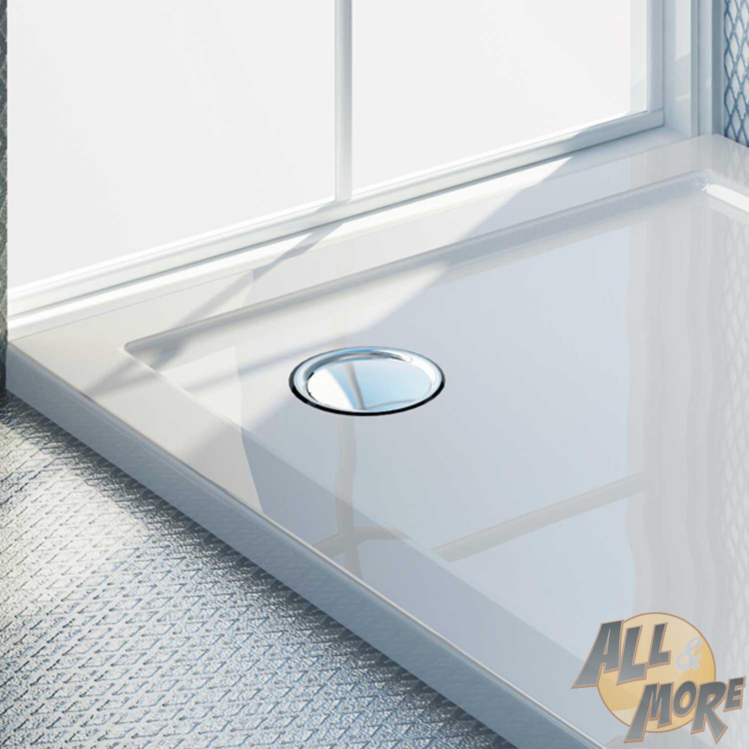 RECEVEUR PLATEAU BAC DOUCHE 80X90 CM BLANC ACRYLIQUE RECTANGLE ANGLE ANGULAIRE