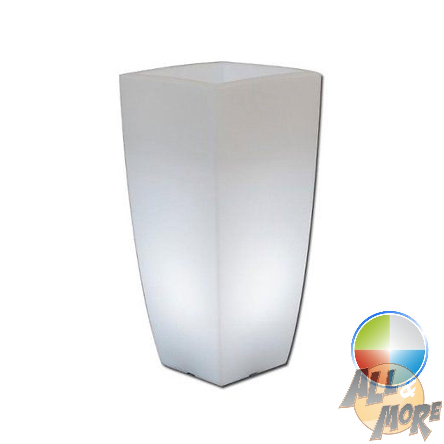 Vaso Resina H70 Alto Moderno Con Luce Led Multicolor Made In Italy Arredo Design Ebay