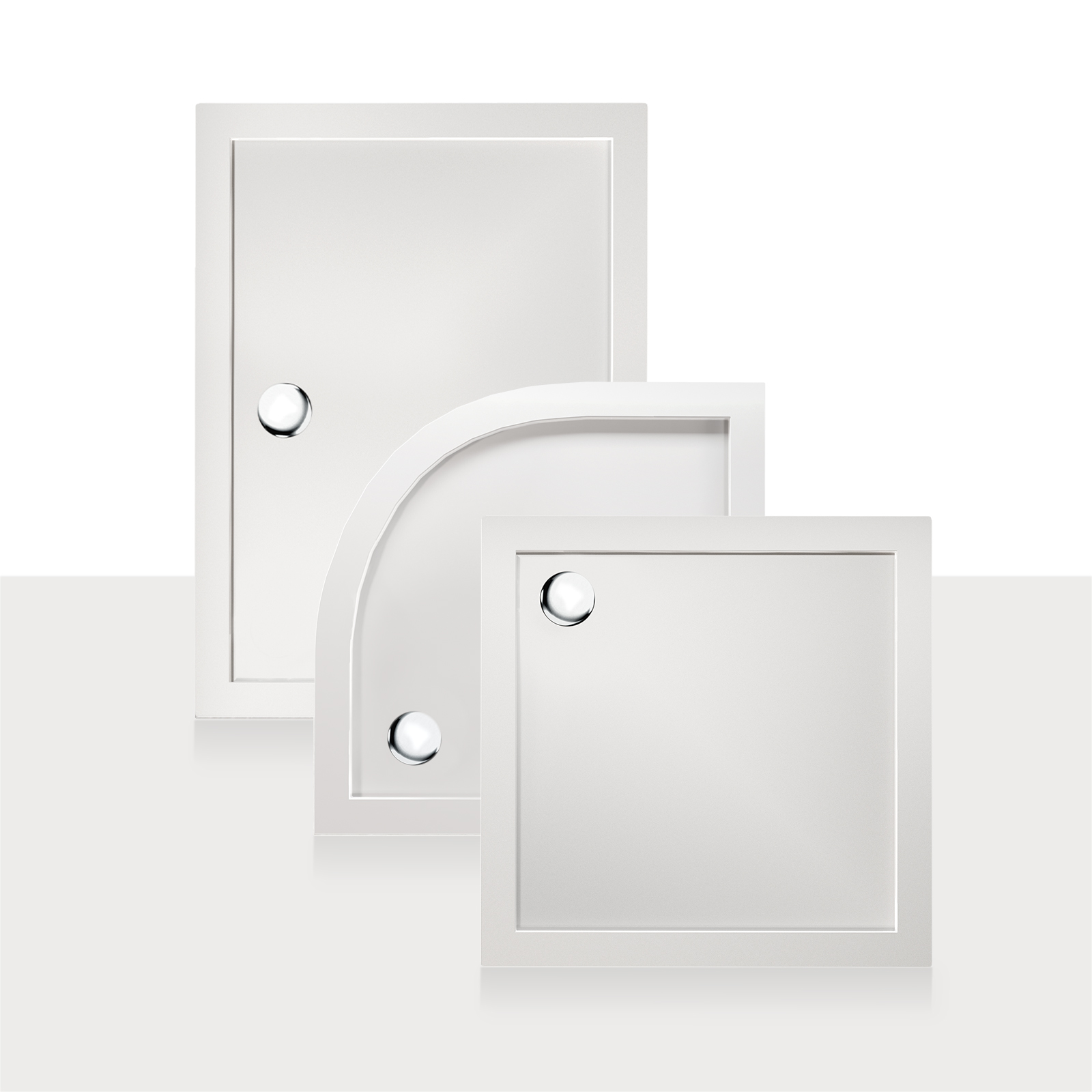 RECEVEUR PLATEAU BAC DOUCHE 80X90 CM BLANC ACRYLIQUE RECTANGLE ANGLE ANGULAIRE