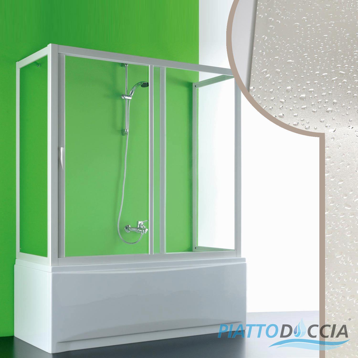 3 Sided Bath Screen 800x1600x800 Mm Bathtub Enclosure 2 Sliding