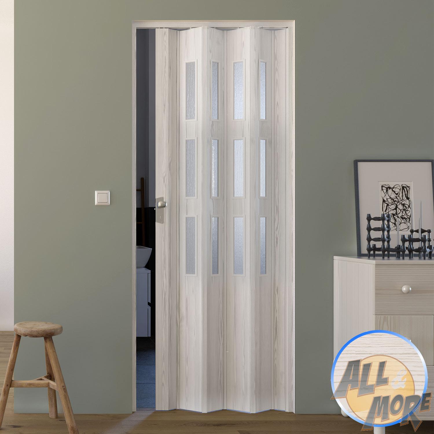 Porte Accordeon Pliante Pvc Avec Verre Placard Extensible