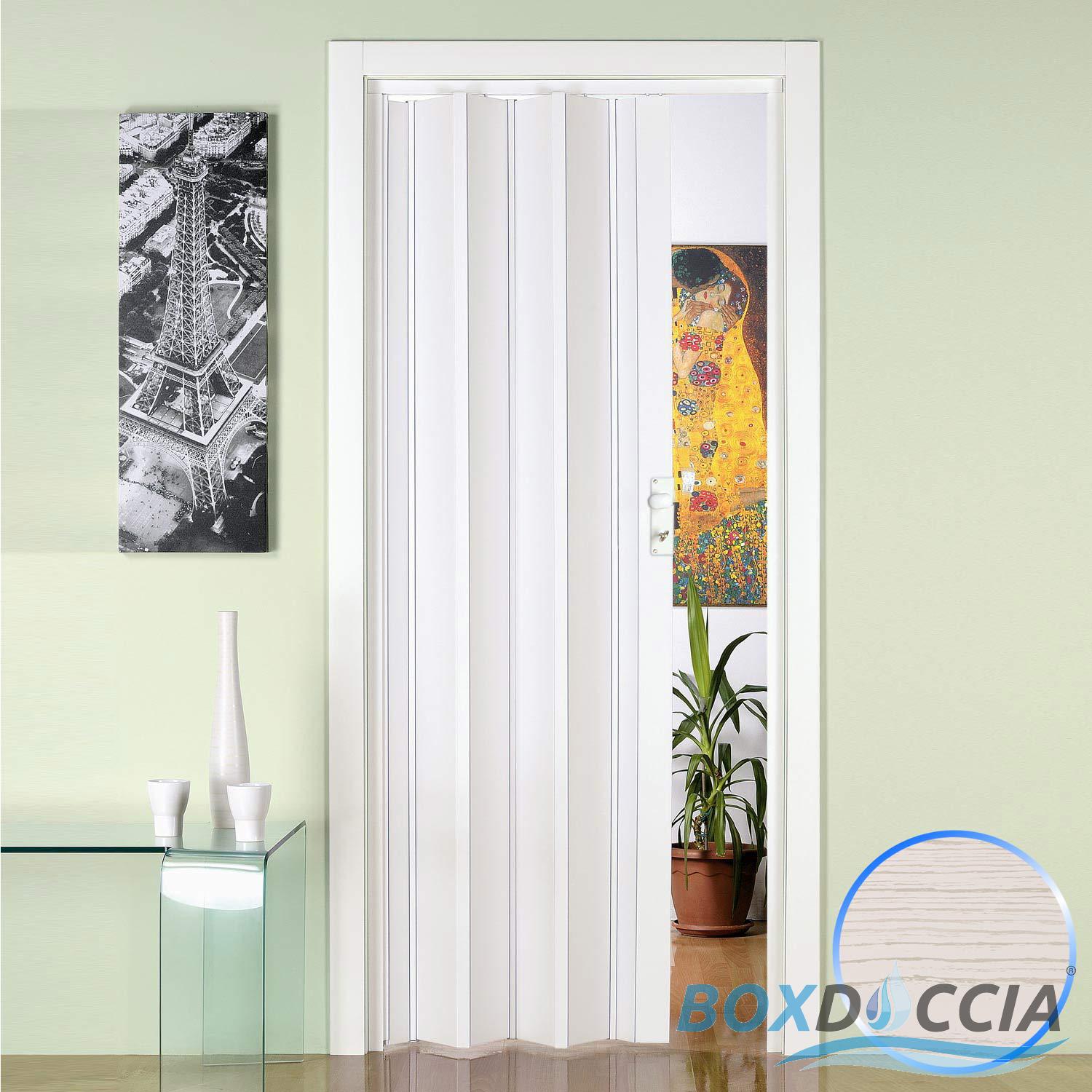 falttur faltture kunststoff pvc nischentur zimmertuer kiefer weiss 88 5x214 cm ebay